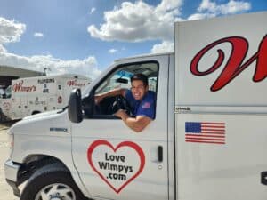 marco in wimpys truck